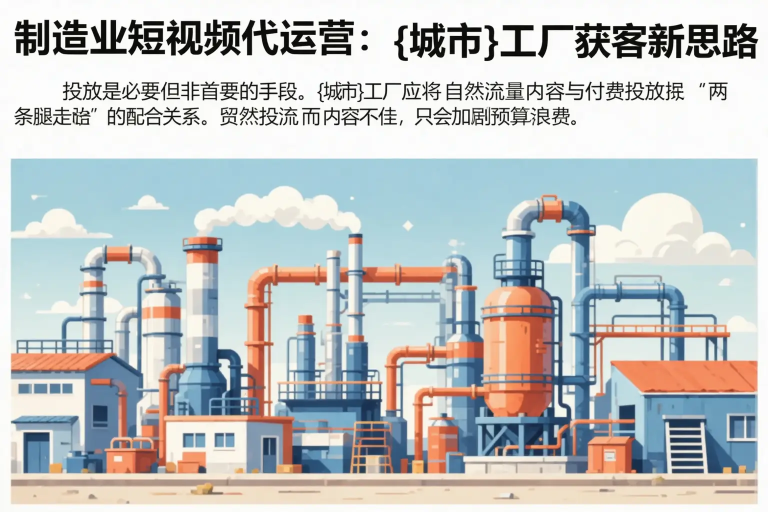 制造业短视频代运营：合川工厂获客新思路